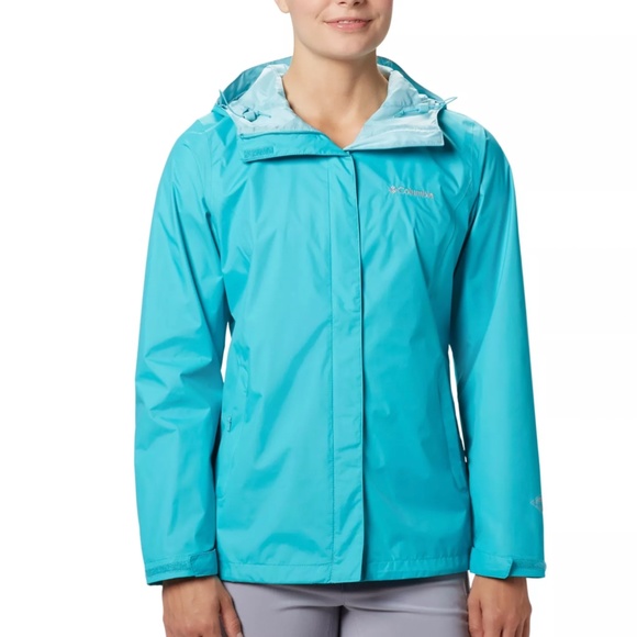 Columbia Jackets & Coats Bright Blue Hooded Rain Jacket Columbia
